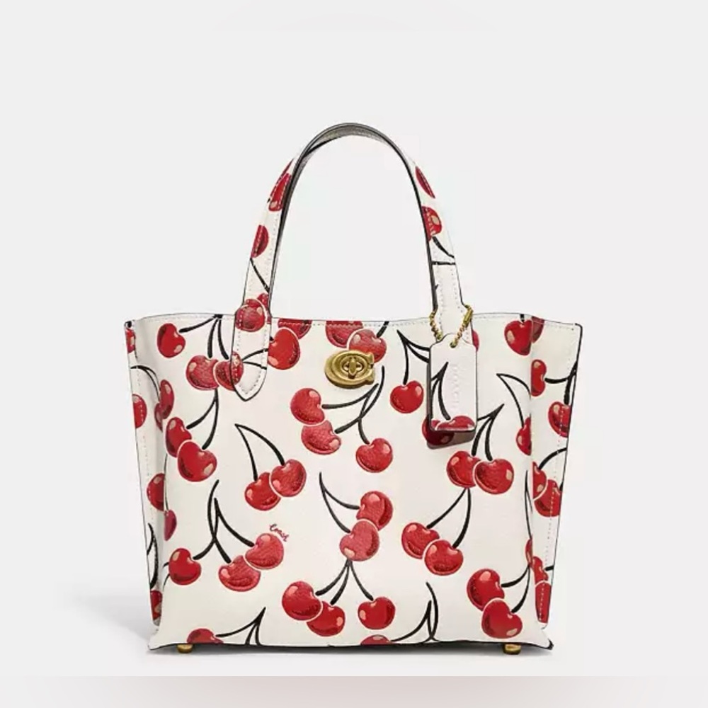 Willow Tote 24 With Cherry Print